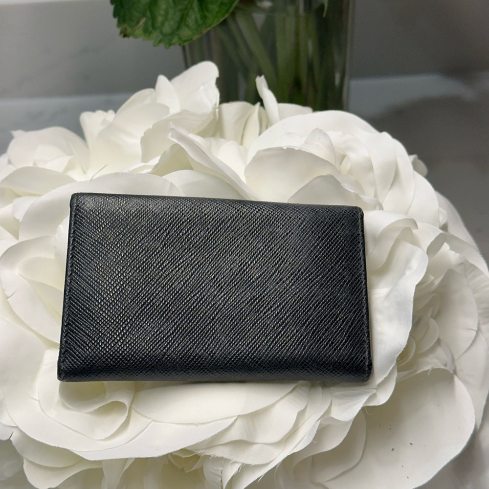 Prada Black Leather Card Wallet Key Holder - Picture 2 of 9